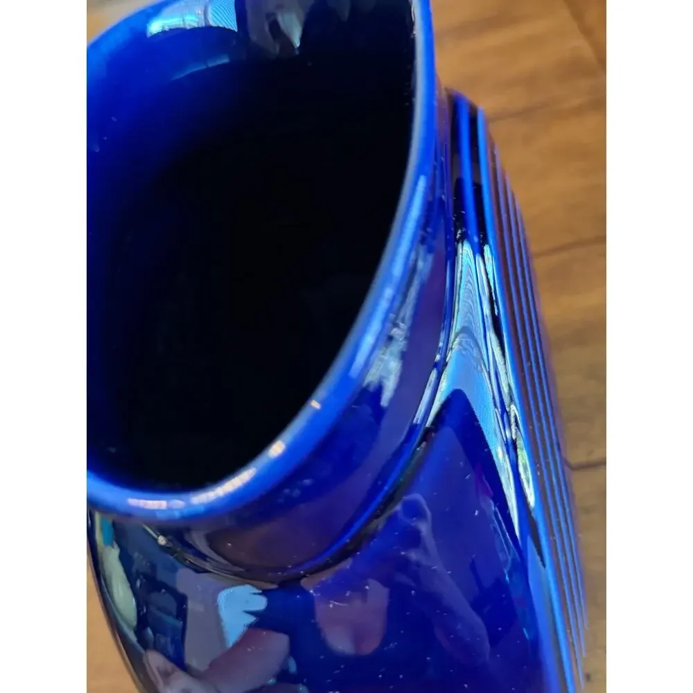 Fiesta Millennium II Cobalt Disc Vase Pitcher HLC USA Commemorative